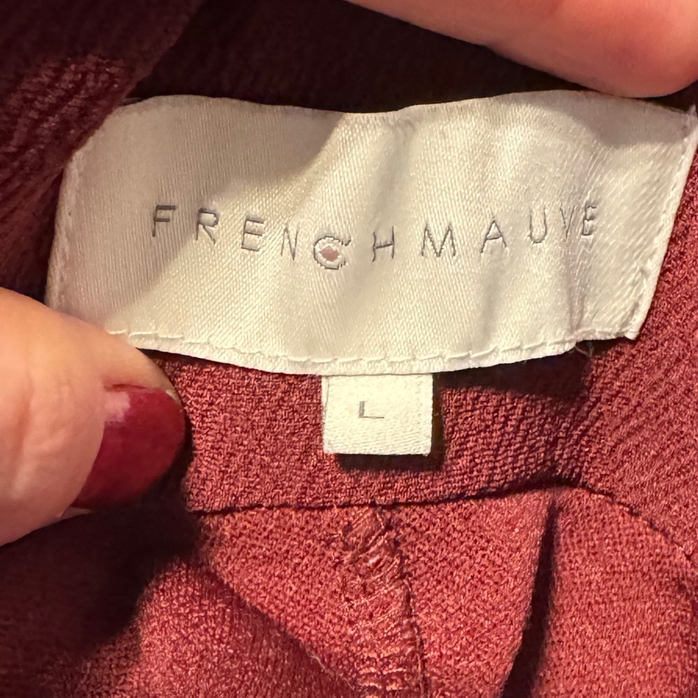 French mauve 3/4 sleeve blazer size large - Picture 3 of 7